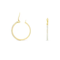 Histoire d'Or Créoles Sandrine Or Jaune Strass or jaune strass blanc Sale