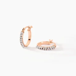 Histoire d'Or Créoles Sandrine Or Rose Strass Discount