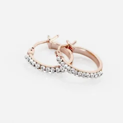 Histoire d'Or Créoles Sandrine Or Rose Strass Discount