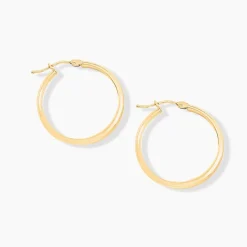 Histoire d'Or Créoles Shalana Lisses Demi Jonc Or Jaune Best