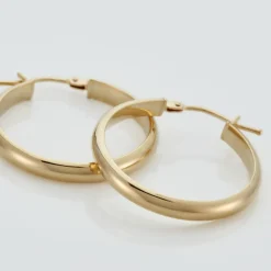 Histoire d'Or Créoles Shalana Lisses Demi Jonc Or Jaune Best