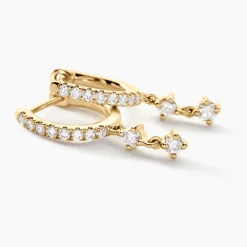 Histoire d'Or Créoles Sharyl Or Jaune Diamant Synthétique Hot