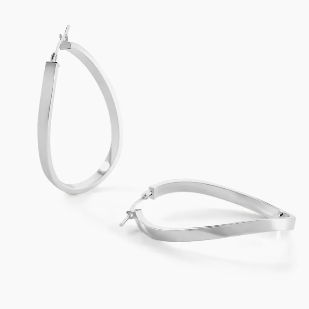 Histoire d'Or Créoles Silla or blanc Sale