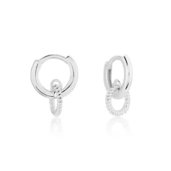 Histoire d'Or Créoles Sirkel Argent Blanc Outlet