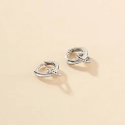 Histoire d'Or Créoles Sirkel Argent Blanc Outlet