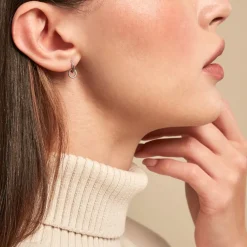 Histoire d'Or Créoles Sirkel Argent Blanc Outlet