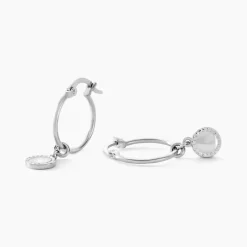 Histoire d'Or Créoles Sixties Argent Blanc Hot