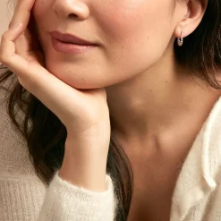 Histoire d'Or Créoles Sofia Argent Blanc Sale