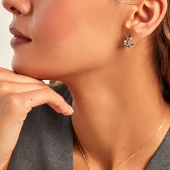 Histoire d'Or Créoles Soleïa Argent Blanc Oxyde De Zirconium Best