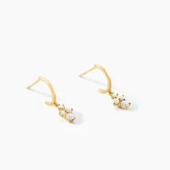 Histoire d'Or Créoles Sparkle Or Jaune Oxyde De Zirconium Clearance