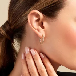 Histoire d'Or Créoles Spencer Acier Jaune Discount