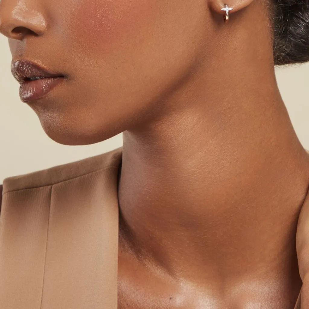 Histoire d'Or Créoles Starlight Or Jaune Diamant Hot