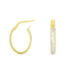 Histoire d'Or Créoles Sterala Or Jaune Strass New