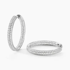 Histoire d'Or Créoles Suzel Argent Blanc Oxyde De Zirconium