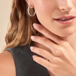 Histoire d'Or Créoles Suzel Argent Blanc Oxyde De Zirconium