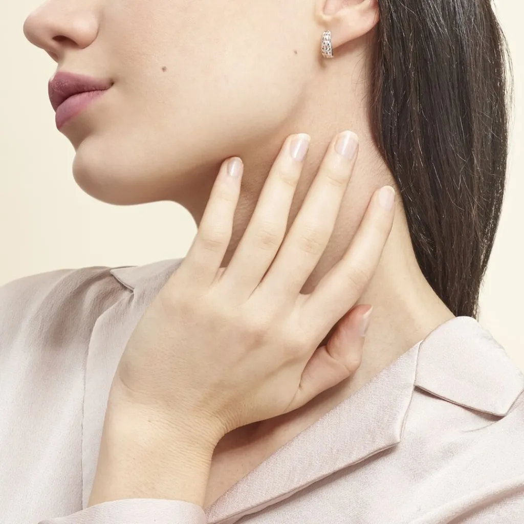 Histoire d'Or Créoles Sybilles Argent Blanc New