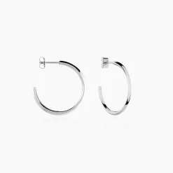 Histoire d'Or Créoles Tahaa Acier Blanc Clearance