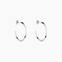 Histoire d'Or Créoles Tahaa Acier Blanc Clearance