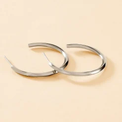 Histoire d'Or Créoles Tahaa Acier Blanc Clearance