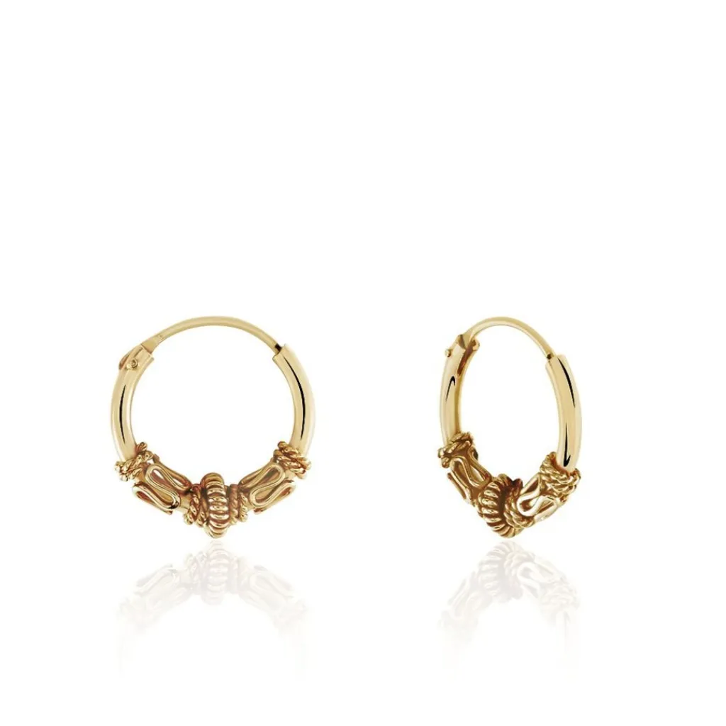 Histoire d'Or Créoles Tangerine Plaque Or Jaune Online