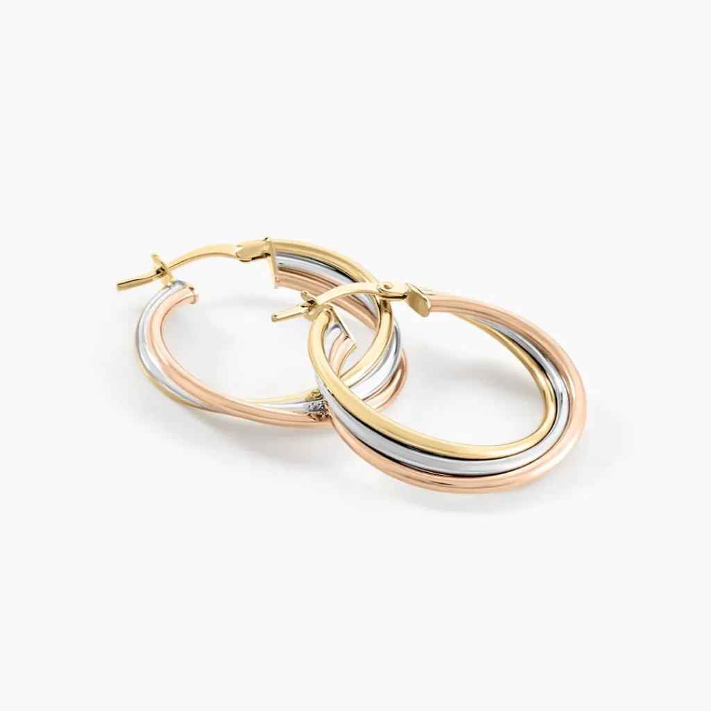 Histoire d'Or Créoles Tanya Or Tricolore Outlet