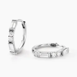 Histoire d'Or Créoles Taranis Or Blanc Diamant Synthétique Best