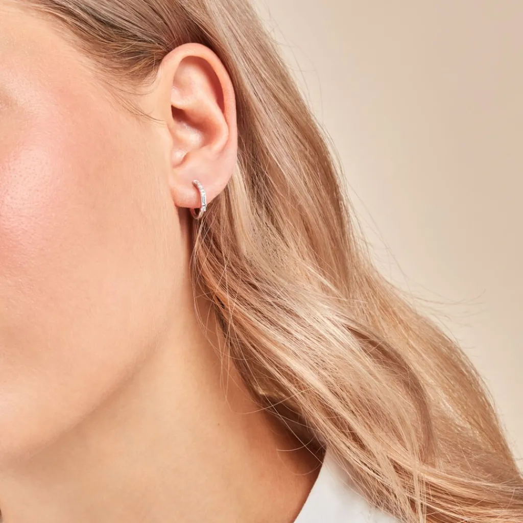 Histoire d'Or Créoles Taranis Or Blanc Diamant Synthétique Best