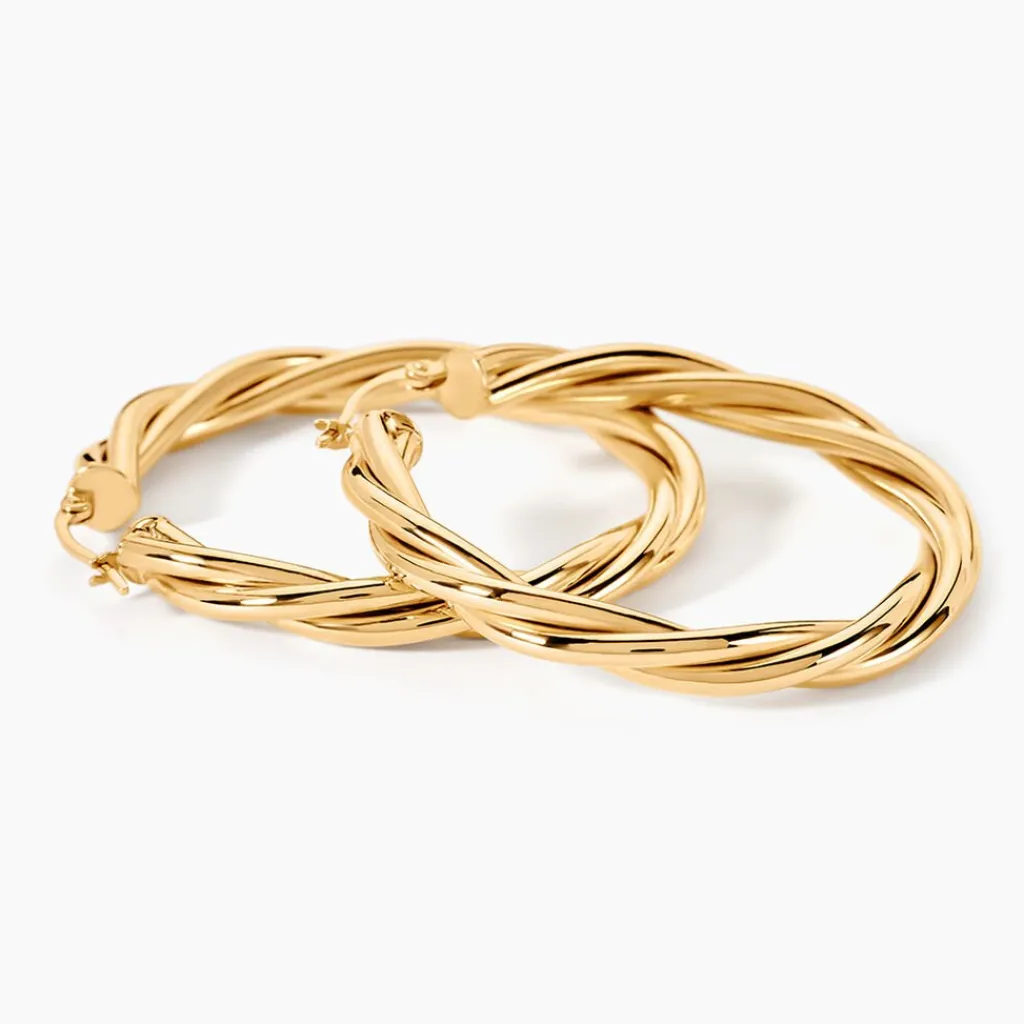 Histoire d'Or Créoles Tegan Or Jaune Clearance