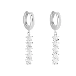 Histoire d'Or Créoles Teris Argent Blanc Oxyde De Zirconium