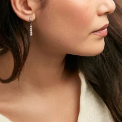 Histoire d'Or Créoles Teris Argent Blanc Oxyde De Zirconium