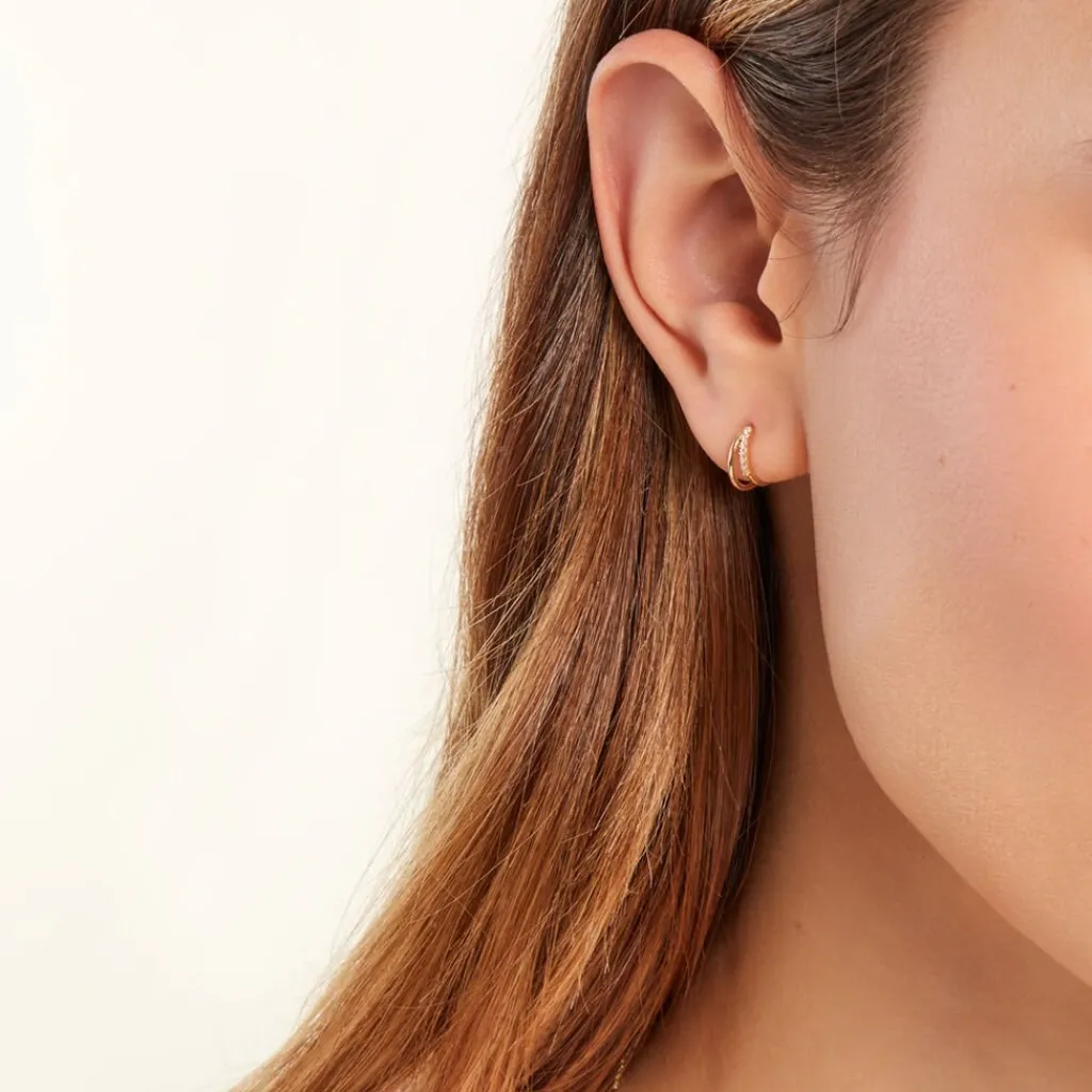 Histoire d'Or Créoles Tevye Or Jaune Oxyde De Zirconium Clearance