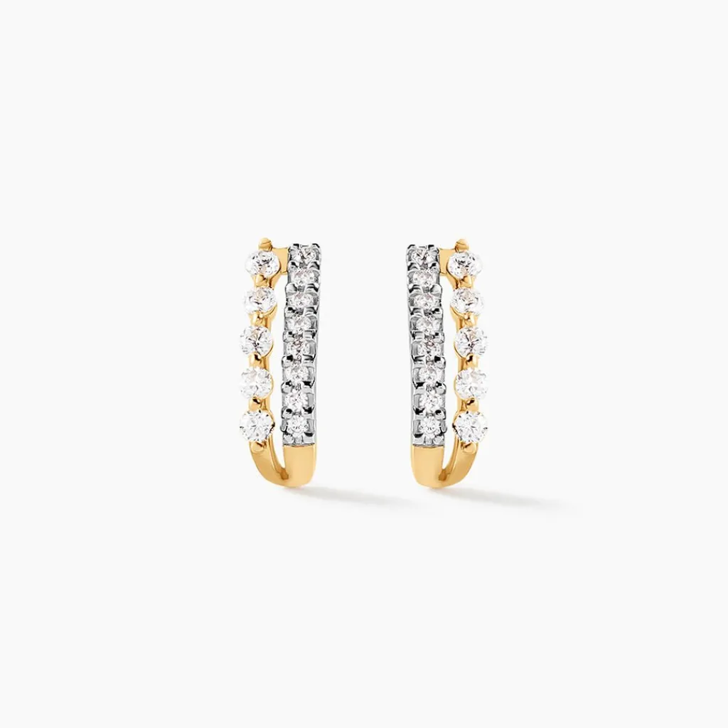 Histoire d'Or Créoles The Crown De Zirconium or jaune oxyde Outlet