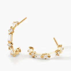 Histoire d'Or Créoles Tiara Or Jaune Oxyde De Zirconium New