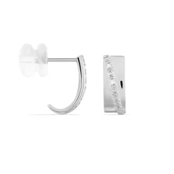 Histoire d'Or Créoles Timira Rondes Or Blanc Diamant Best