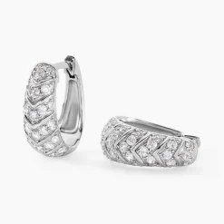 Histoire d'Or Créoles Tiwa De Zirconium argent blanc oxyde Best