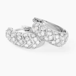 Histoire d'Or Créoles Tiwa De Zirconium argent blanc oxyde Best