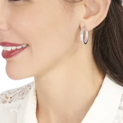 Histoire d'Or Créoles Ugenie or blanc Discount