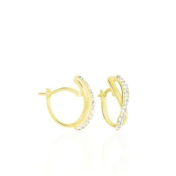 Histoire d'Or Créoles Ursella Or Jaune Strass Discount