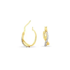 Histoire d'Or Créoles Ursella Or Jaune Strass Discount