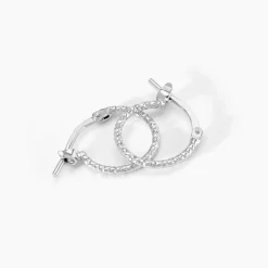 Histoire d'Or Créoles Valentine Argent Blanc New