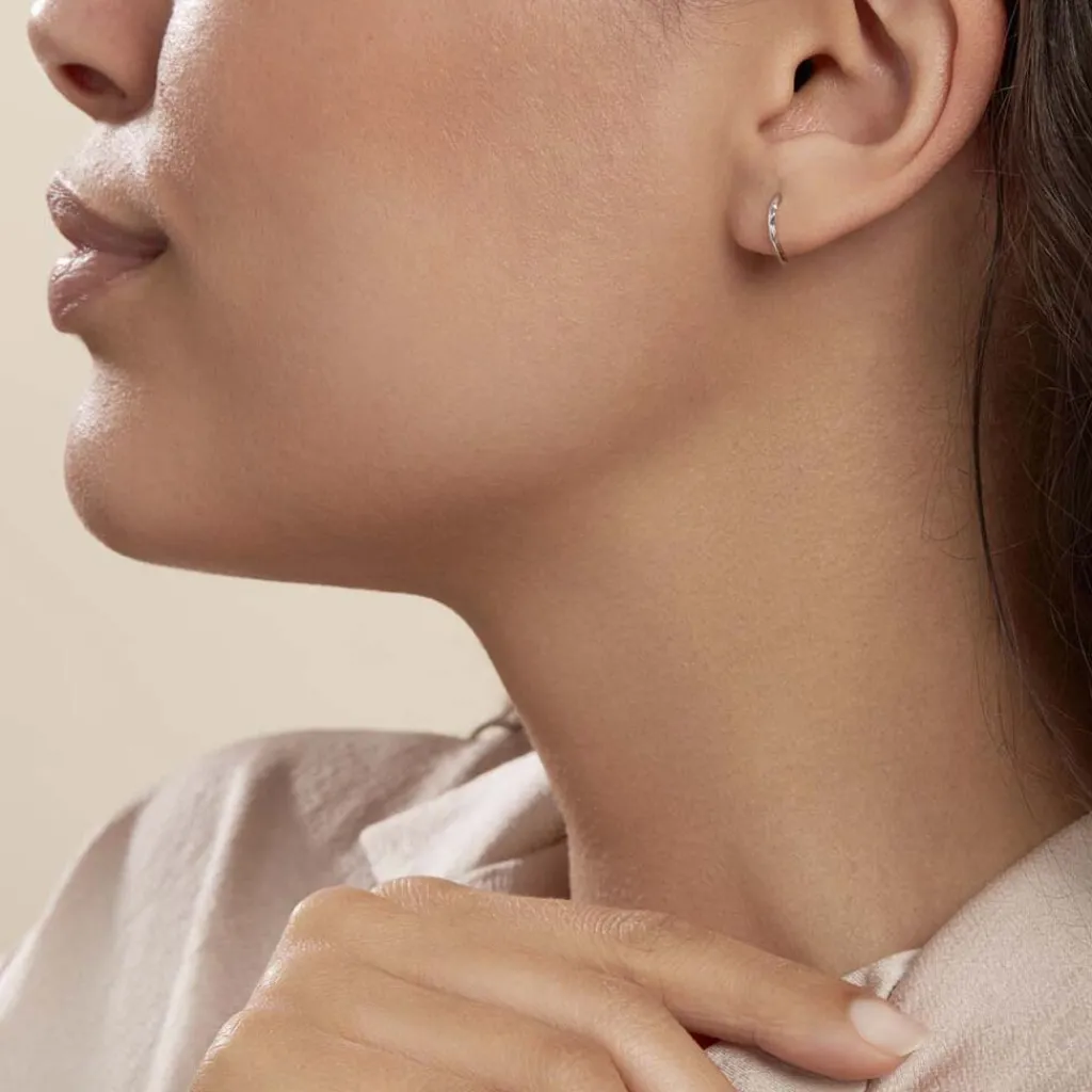 Histoire d'Or Créoles Valerina or blanc Clearance