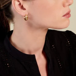 Histoire d'Or Créoles Venezia Acier Jaune Best