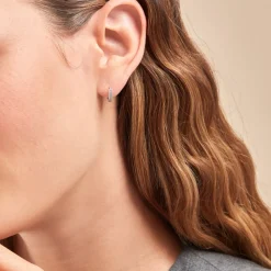 Histoire d'Or Créoles Yarina Argent Blanc Oxyde De Zirconium New