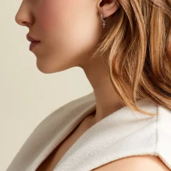 Histoire d'Or Créoles Ysee Argent Blanc Oxyde De Zirconium Outlet