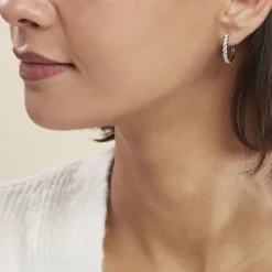 Histoire d'Or Créoles Zoelia De Zirconium plaqué or jaune oxyde Clearance