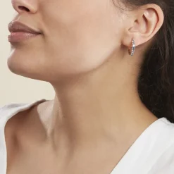 Histoire d'Or Créoles Zoelia Rondes Plaqué Or Jaune Pièrres De Synthèse plaqué or jaune pierre bleu Online