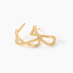 Histoire d'Or Créoles Zya Plaqué Or Jaune Sale