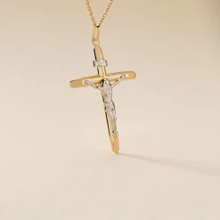 Histoire d'Or DAMIAN KREUZ 2 Unisex Anhänger Gold 375 (9 Karat) Christus Hot