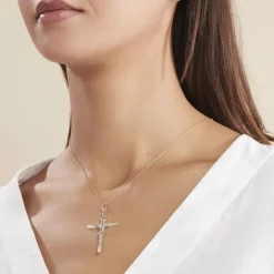 Histoire d'Or DAMIAN KREUZ 2 Unisex Anhänger Gold 375 (9 Karat) Christus Hot