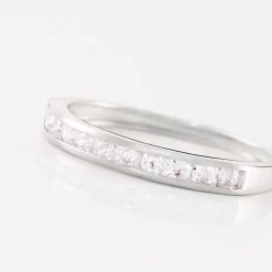 Histoire d'Or Demi Alliance Davila Or Blanc Oxyde Best